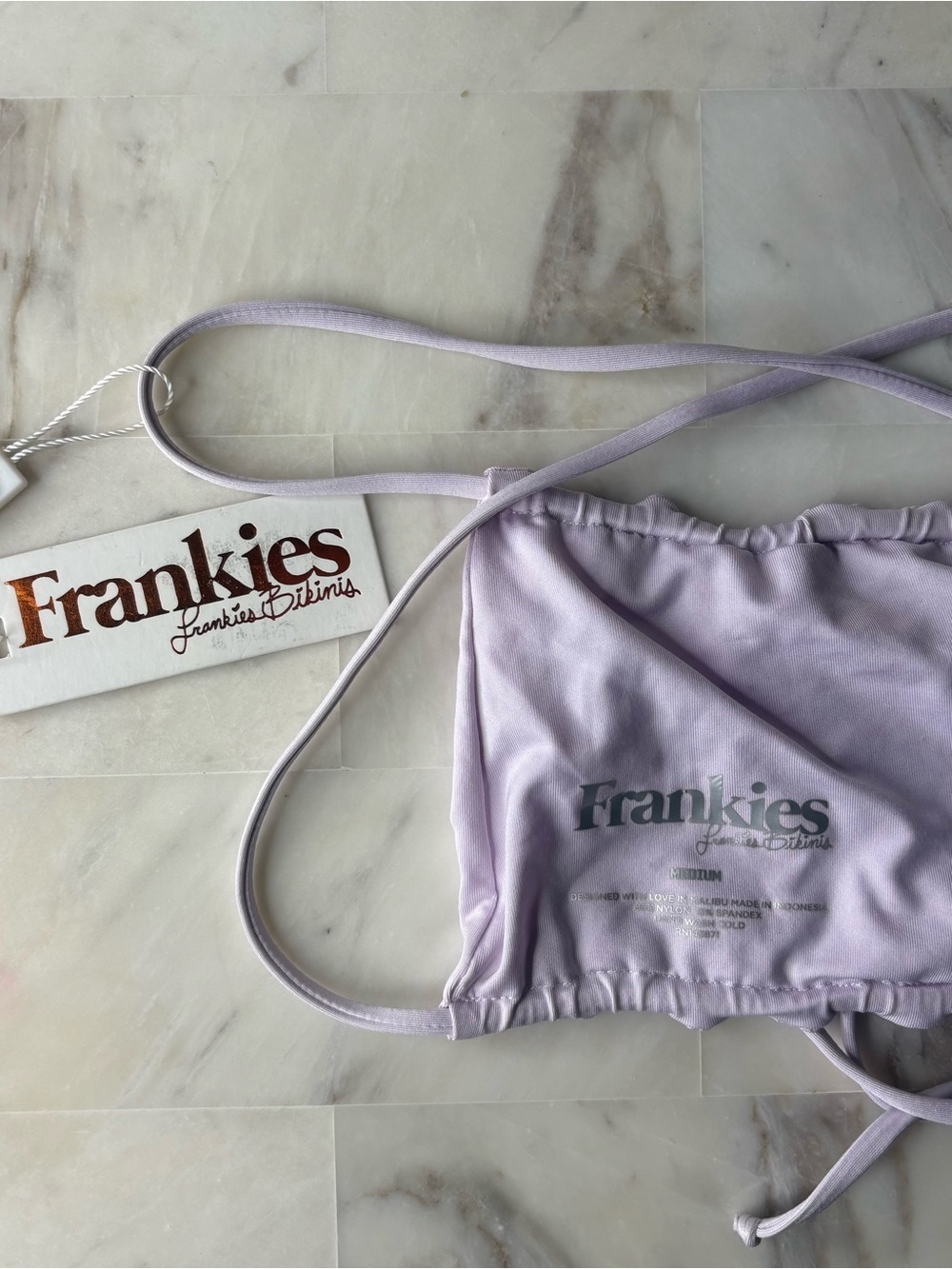 Frankies Bikinis dreamy bandeau bikini top lilac purple - Picture 5 of 6